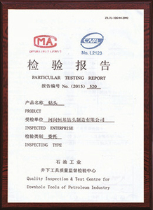 Certification d'alésoir conique